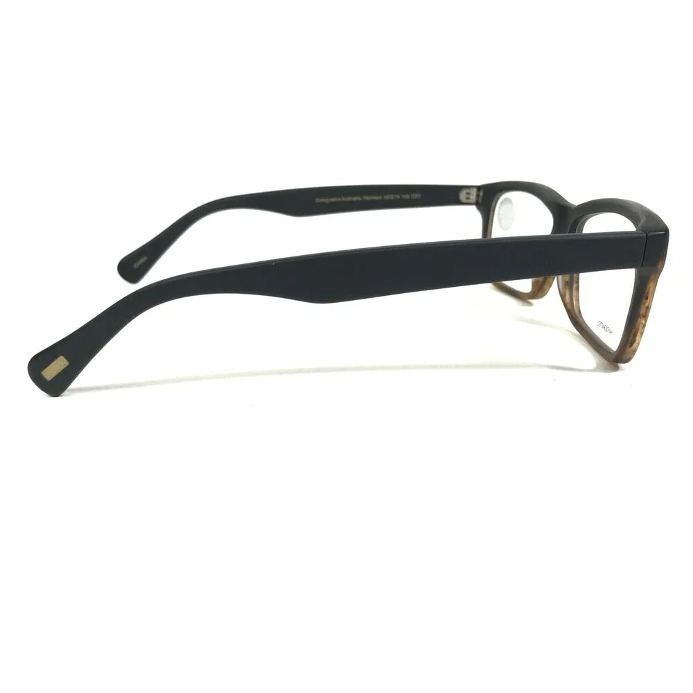 Iconik Eyeglasses Frames Harrison C01 Black Brown Rectangular Full Rim 55-14-145